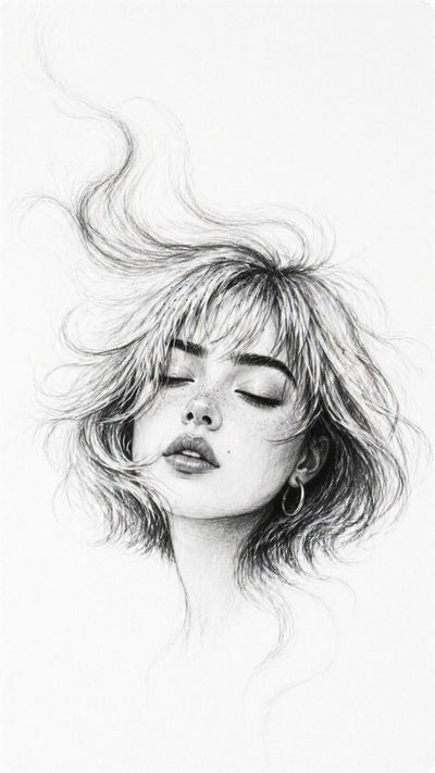 Grace in Monochrome: A Surreal Portrait
