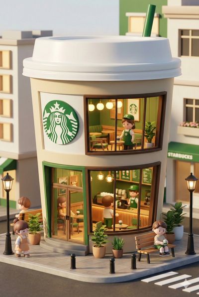 A Cozy Chibi Café: The Starbucks Dream in Miniature