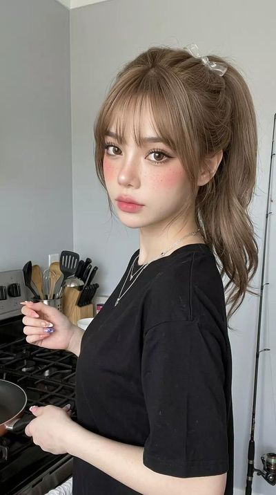 Glowing Radiance: A Captivating Kitchen Portrait