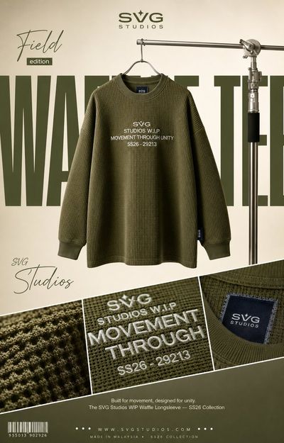 Elevate Your Wardrobe with SVG Studios' Waffle Long Sleeve
