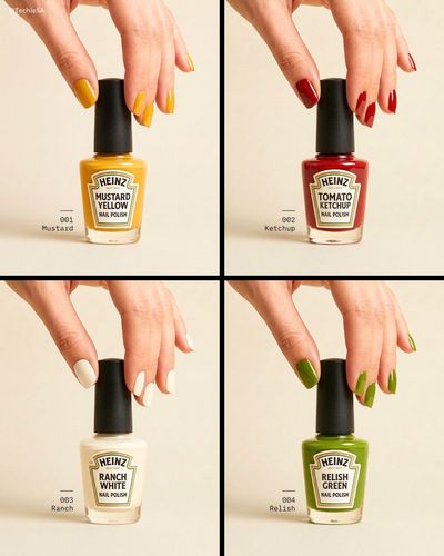 Vibrant Heinz-Inspired Nail Art Collection
