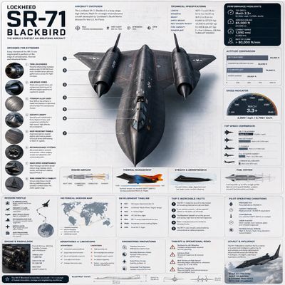 Elevated Insights: The SR-71 Blackbird Infographic