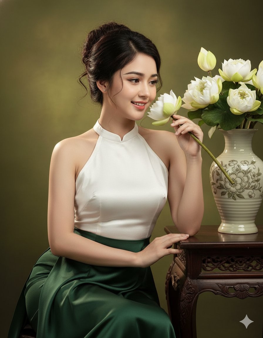 Elegance in Bloom: A Portrait of Serenity