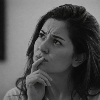 Whispers of Thought: A Monochrome Portrait