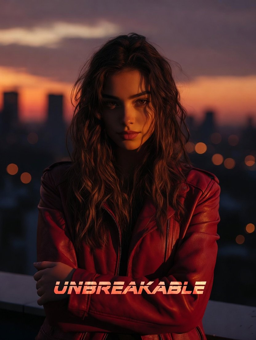 Unstoppable Confidence on a Sunset Rooftop