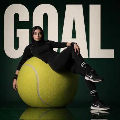Monumental Tennis Art in Avant-Garde Fashion