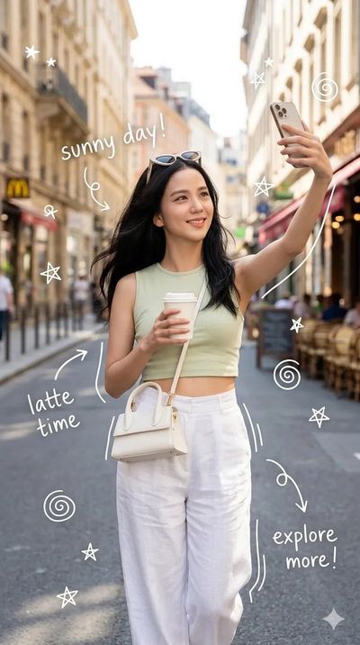 Charming European Street Selfie