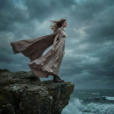 Wind and Gravity Merge on a Cliffside