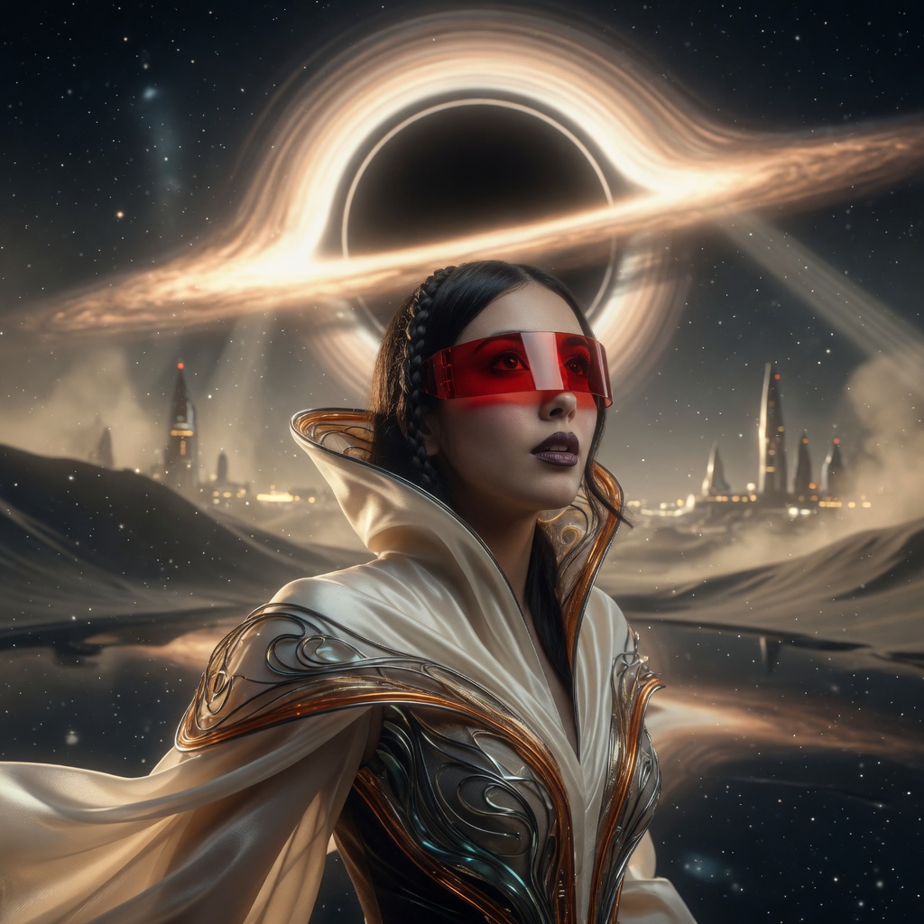 Futuristic Elegance Amidst the Void