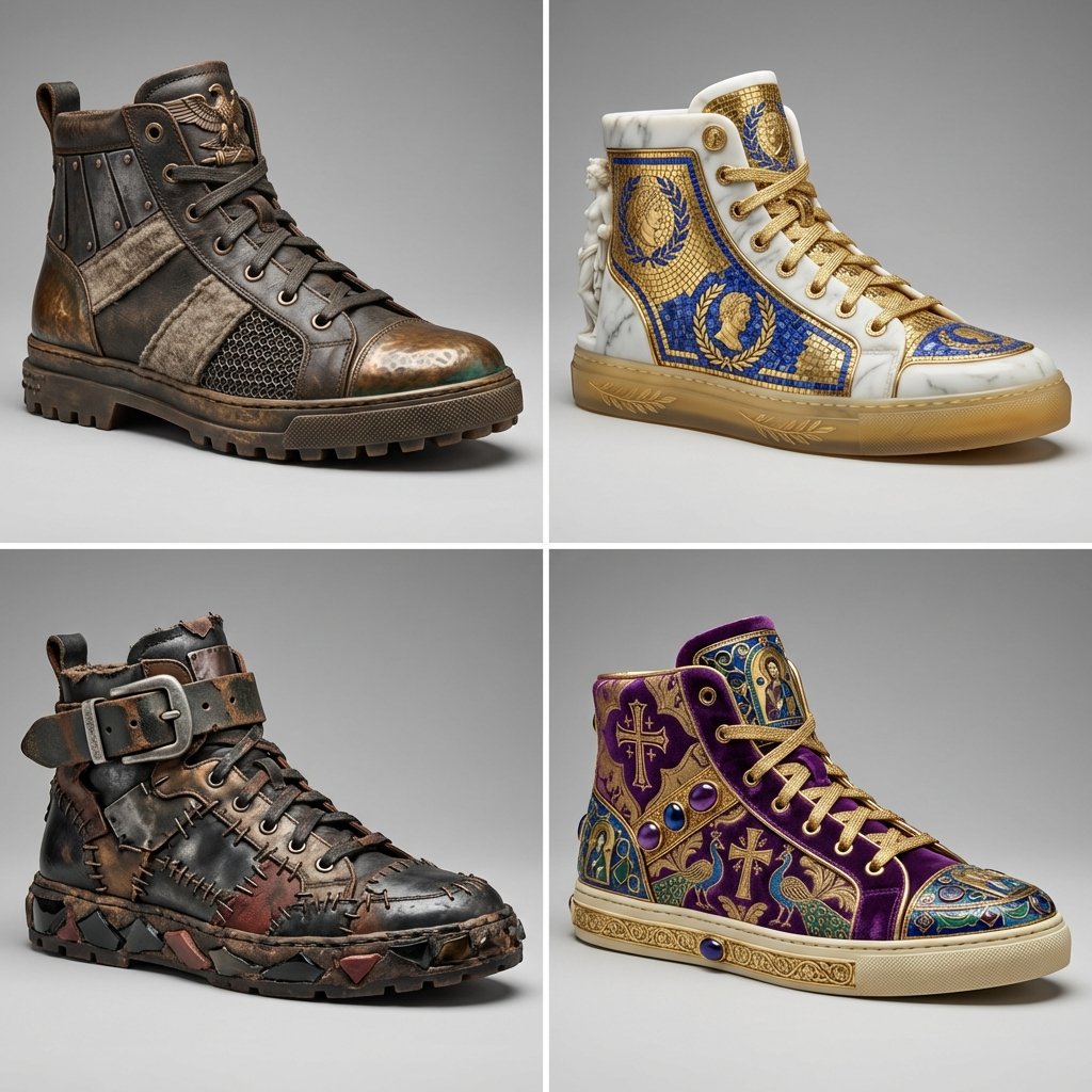 High-Top Sneakers Inspired by Four Distinct Ancient Empire Eras