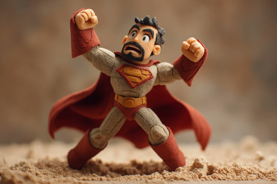 Charming Claymation Character in Action