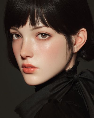 Portrait of Mysterious Elegance