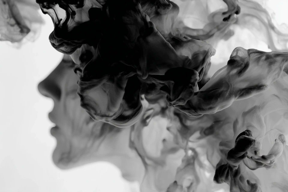 Ethereal Swirls: The Dance of Liquid Ink and Milky Water