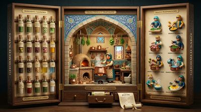 Ghormeh Sabzi Triptych: A Medieval Altarpiece of Culinary Heritage