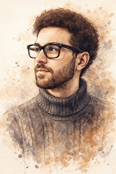 Subtle Strength in Watercolor Portrait