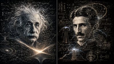 Einstein emerges from a storm of equations and chalk dust
