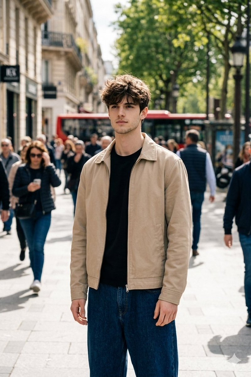 Golden-Hued Street Portrait in Sunlit City