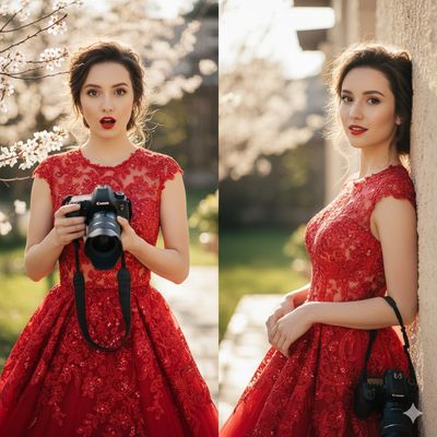 Crimson Elegance in the Golden Hour