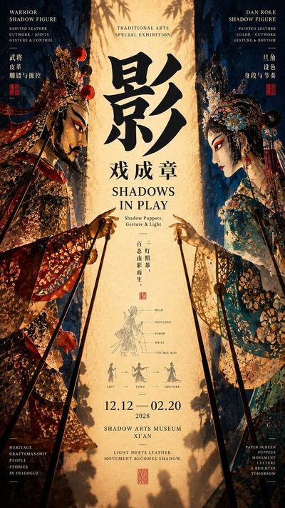 Crafting Balance: A Cultural Poster with Dynamic Central Focus