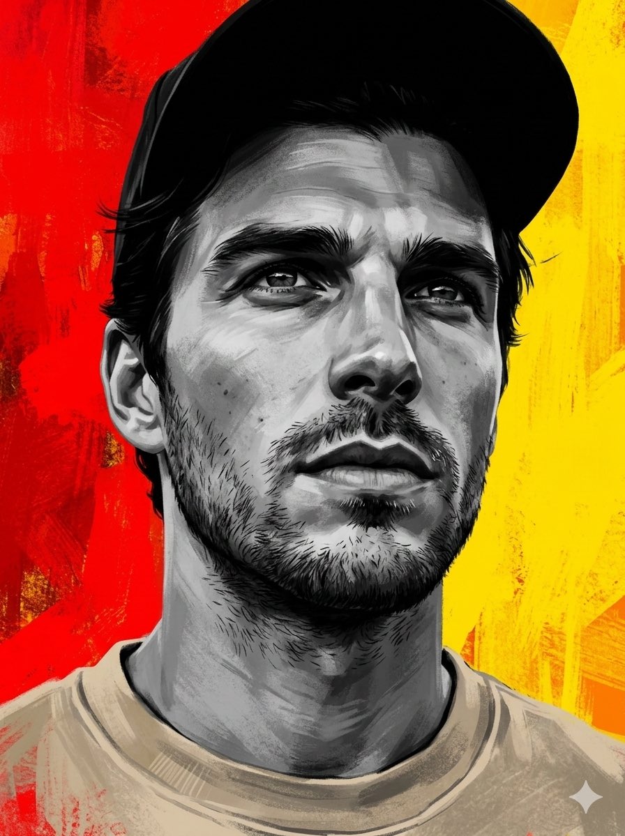 Modern Portrait of Resolve and Determination