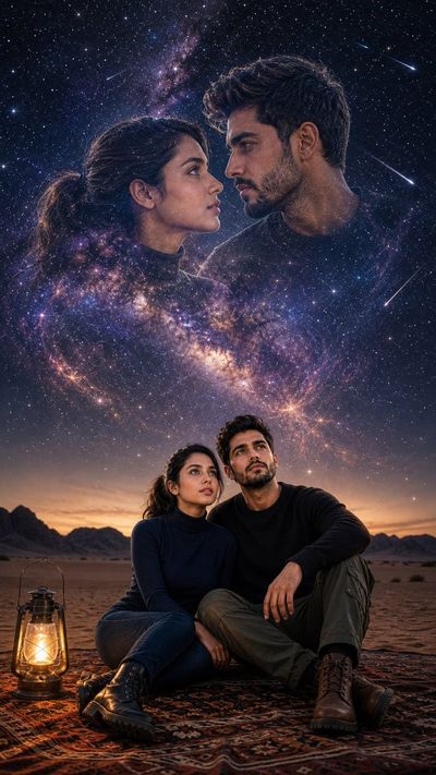 A Cosmic Embrace Beneath the Stars