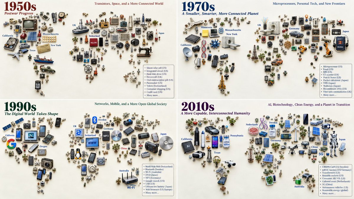 Invention Origins Emerge as a World Map of Pinned Objects
