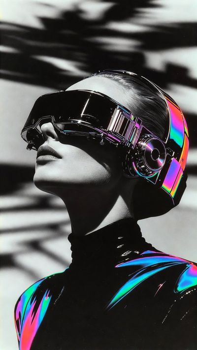Futuristic Vision in Monochrome