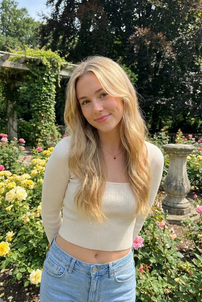 Golden Blonde in a Rose Garden