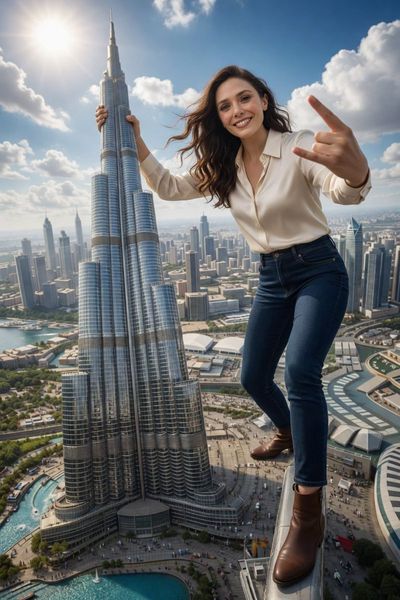 Elizabeth Olsen at the Burj Khalifa: A Modern Icon