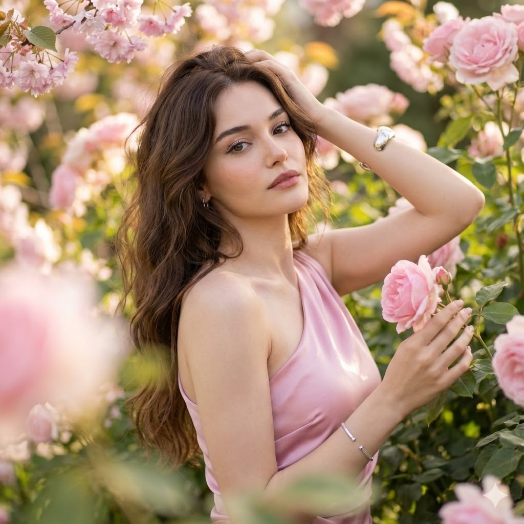 Whispers of Bloom: A Portrait in Pastels