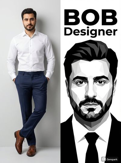 Dual Portrait: Professional & Abstract Fusion