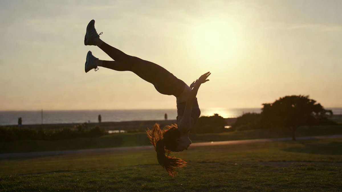 Golden Hour Backflip Over Seaside Park
