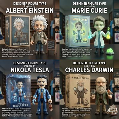 Iconic Scientists as Collectible Toys