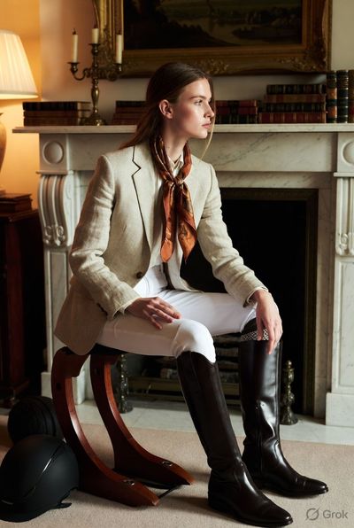 Elegance by the Hearth: A Vintage Portrait