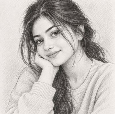 Hyperrealistic Graphite Portrait Captures a Young Woman's Gentle Smile