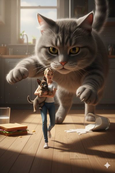 A Culinary Adventure with a Fluffy Giant