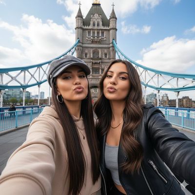 Vibrant London Selfie with Style and Energy