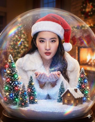Whimsical Winter: A Character Encased in Holiday Magic