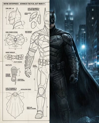 Blueprints to Bravery: Batman Unveiled