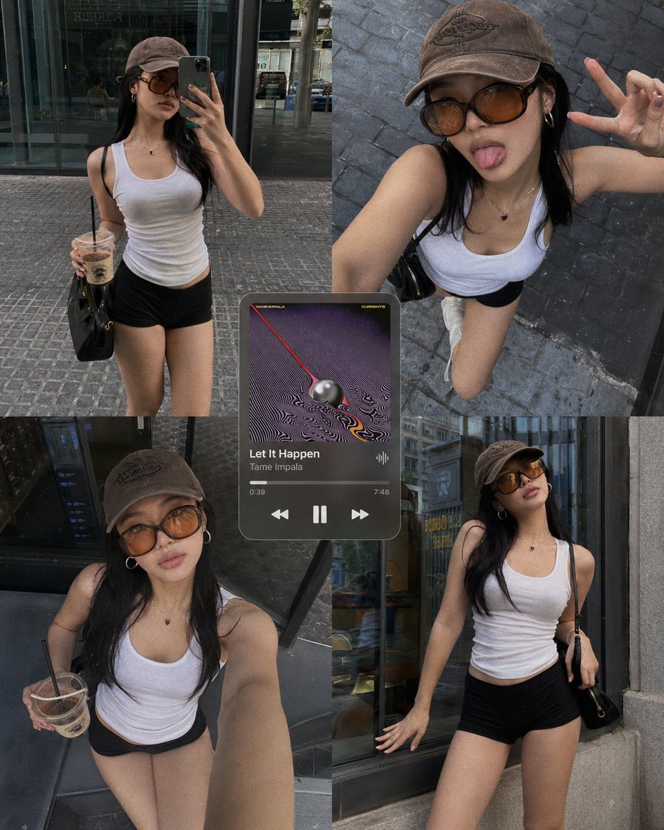 Urban Elegance: A Mirror Selfie Collage