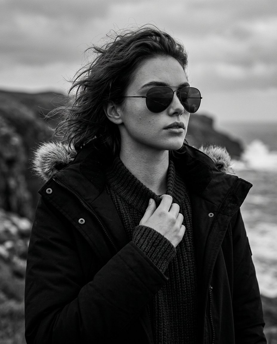 Wind-Swept Noir Wanderer