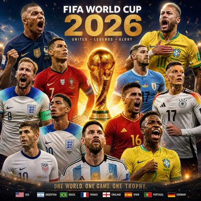 Epic FIFA 2026 World Cup Poster Featuring Football Legends