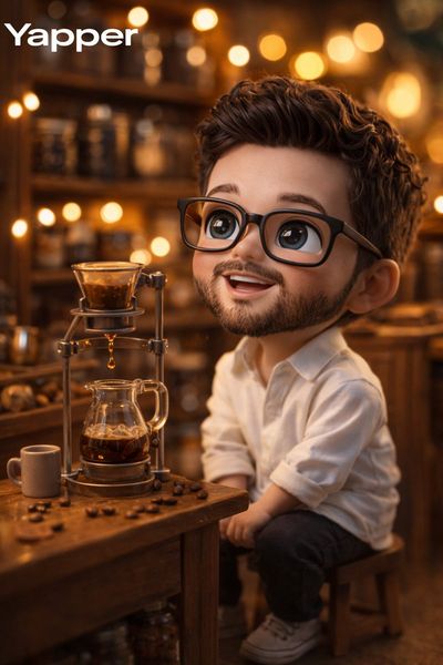 Chibi Café Magic in Golden Glow
