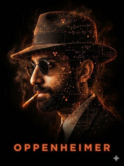Atomic Elegance: Oppenheimer's Minimalist Portrait