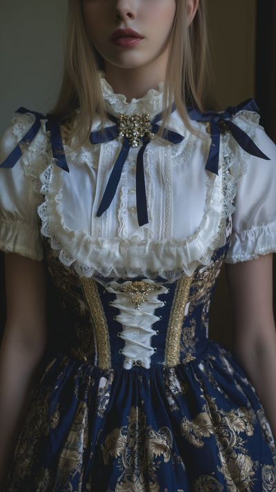 Ethereal Elegance: Gothic Sweet Lolita Portrait