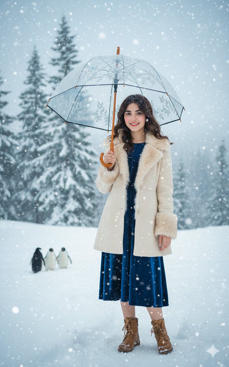 Elegance in the Snow: A Portrait of Winter Wonder