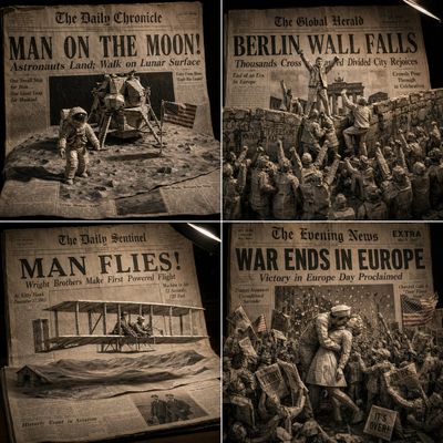 Unfolding History: The Moment Captured in Newsprint