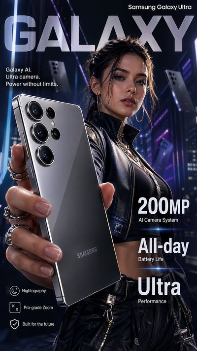 Futuristic Luxury: Samsung Galaxy Ultra Poster