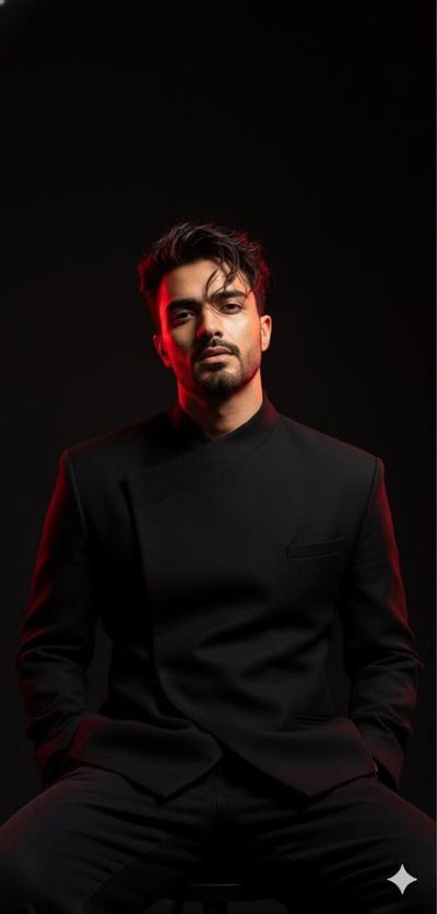 Striking Fashion Portrait of Asian Male Model