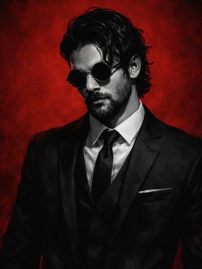Noir Elegance: The Enigmatic Gentleman